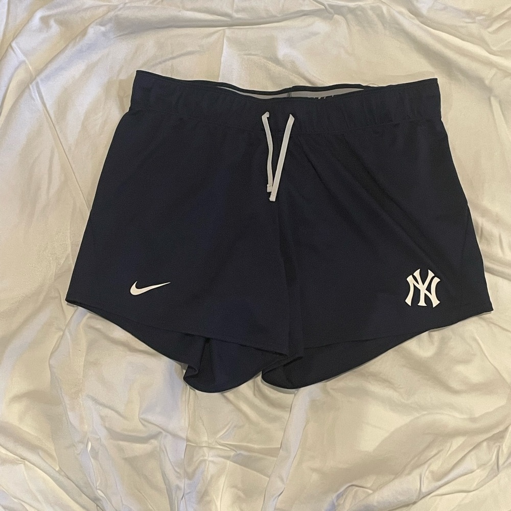 New York Yankees athletic shorts by Nike.  dry fit. Size large.